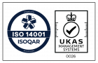 ISOQAR UKAS ISO 14001 joint logo